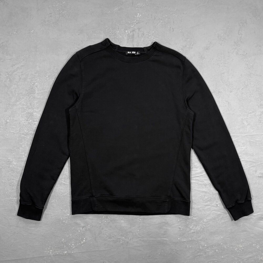 BLK DNM Black French Terry Blank Crewneck Sweatshirt Men's Large